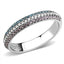 Jewellery Kingdom Ladies Cubic Zirconia Band Stacking Eternity 36mm Topaz Cear Stainless Steel Ring (Pink) - Jewelry Rings - British D'sire