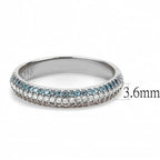 Jewellery Kingdom Ladies Cubic Zirconia Band Stacking Eternity 36mm Topaz Cear Stainless Steel Ring (Pink) - Jewelry Rings - British D'sire