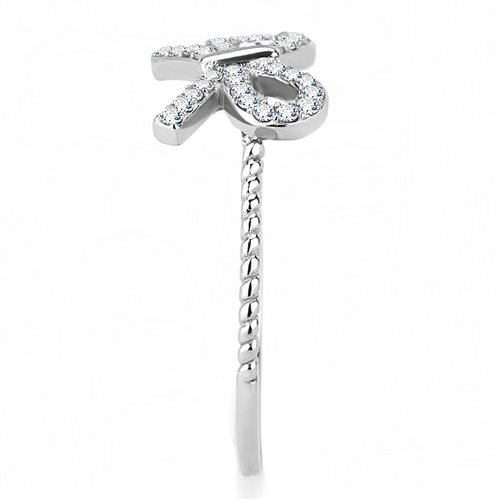 Jewellery Kingdom Ladies Cubic Zirconia Bow Stainless Steel Sparkling New Comfort Rope Band Ring (Silver) - Jewelry Rings - British D'sire