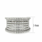 Jewellery Kingdom Ladies Cubic Zirconia Comfort Sparkling Band (Silver) - Jewelry Rings - British D'sire