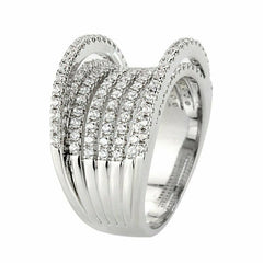 Jewellery Kingdom Ladies Cubic Zirconia Comfort Sparkling Band (Silver) - Jewelry Rings - British D'sire