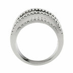 Jewellery Kingdom Ladies Cubic Zirconia Comfort Sparkling Band (Silver) - Jewelry Rings - British D'sire