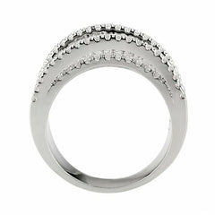 Jewellery Kingdom Ladies Cubic Zirconia Comfort Sparkling Band (Silver) - Jewelry Rings - British D'sire