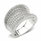 Jewellery Kingdom Ladies Cubic Zirconia Comfort Sparkling Band (Silver) - Jewelry Rings - British D'sire