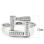 Jewellery Kingdom Ladies Cubic Zirconia Elegant Stainless Steel Pave Ring Band (Silver) - Jewelry Rings - British D'sire
