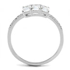 Jewellery Kingdom Ladies Cubic Zirconia Emerald Cut 150ct Sterling Handmade New Sparkling Ring (Silver) - Jewelry Rings - British D'sire