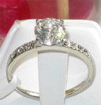 Jewellery Kingdom Ladies Cubic Zirconia Engagement 150 Carat Stainless Steel Ring (Silver) - Jewelry Rings - British D'sire