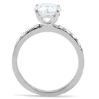 Jewellery Kingdom Ladies Cubic Zirconia Engagement 150 Carat Stainless Steel Ring (Silver) - Jewelry Rings - British D'sire