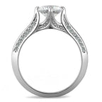 Jewellery Kingdom Ladies Cubic Zirconia Engagement Solitaire 130CT Stainless Steel Ring (Silver) - Jewelry Rings - British D'sire
