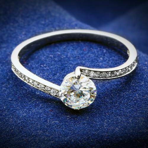 Jewellery Kingdom Ladies Cubic Zirconia Sterling Silver Engagement Solitaire Accents 1.40K Ring Secondary image