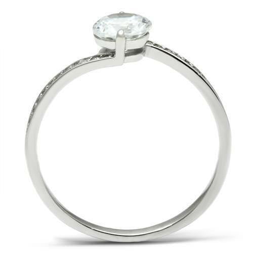 Jewellery Kingdom Ladies Cubic Zirconia Engagement Solitaire Accents .925 1.40 Cart Ring (Sterling Silver) - Jewelry Rings - British D'sire Main image