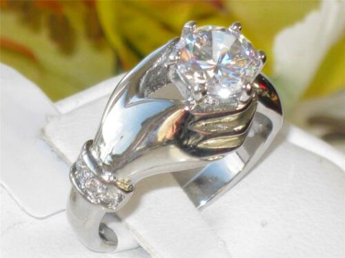 Jewellery Kingdom Ladies  Hand Stainless Steel Unique Solitaire Ring (Silver) Secondary image