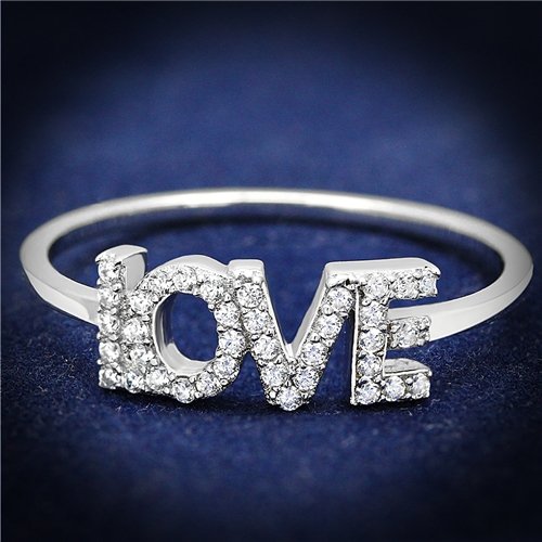 Jewellery Kingdom Ladies Cubic Zirconia Love Band 125ct Sterling 925 Handmade New Sparkling Ring (Silver) - Jewelry Rings - British D'sire