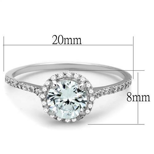 Jewellery Kingdom Ladies Cubic Zirconia Solitaire Accents 925 Handmade 1 Carat Pretty Ring (Sterling Silver) - Jewelry Rings - British D'sire Main image
