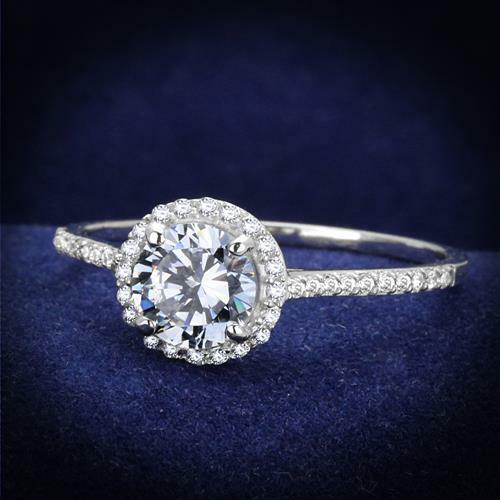Jewellery Kingdom Ladies Cubic Zirconia Solitaire Accents 1 Carat Handmade Ring (Sterling Silver) Secondary image