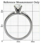 Jewellery Kingdom Ladies Cubic Zirconia Solitaire Accents Engagement Stainless Steel Ring (Silver) - Jewelry Rings - British D'sire