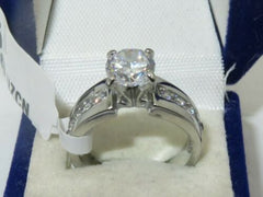 Jewellery Kingdom Ladies Cubic Zirconia Solitaire Accents Engagement Stainless Steel Ring (Silver) - Jewelry Rings - British D'sire