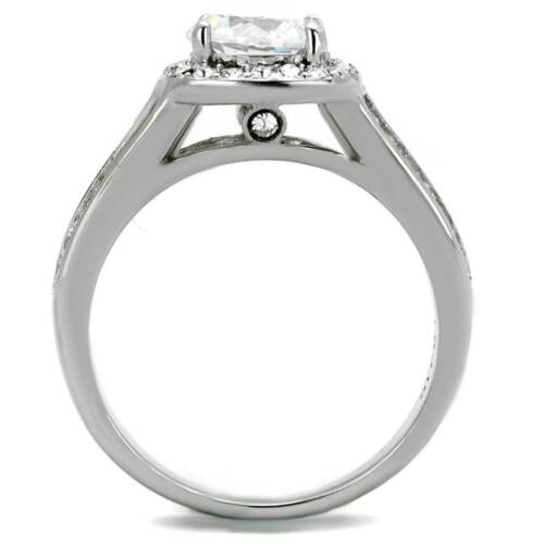 Jewellery Kingdom Ladies Cubic Zirconia Solitaire Accents Stainless Steel Pretty Ring Secondary image
