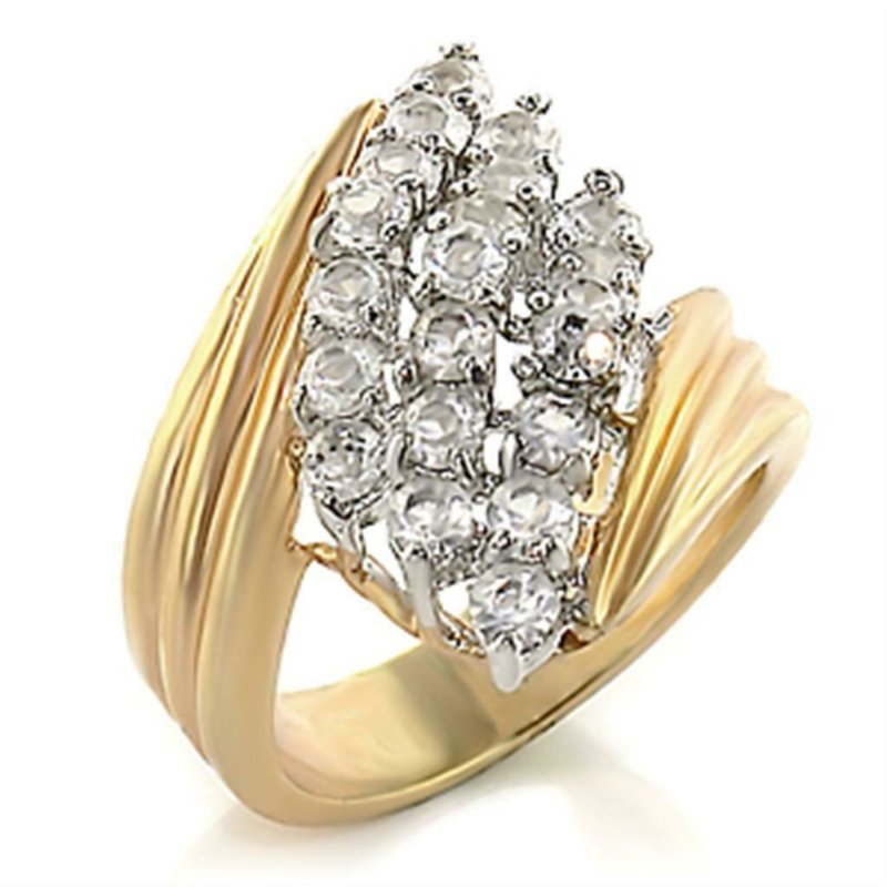 Jewellery Kingdom Ladies Cubic Zirconia Sparkling Elegant Realistic Cluster Ring - Jewelry Rings - British D'sire Main image