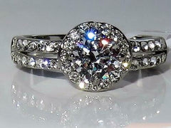 Jewellery Kingdom Ladies Cubic Zirconia Stainless Steel 2 Carat Pretty Dress Silver Ring - Jewelry Rings - British D'sire