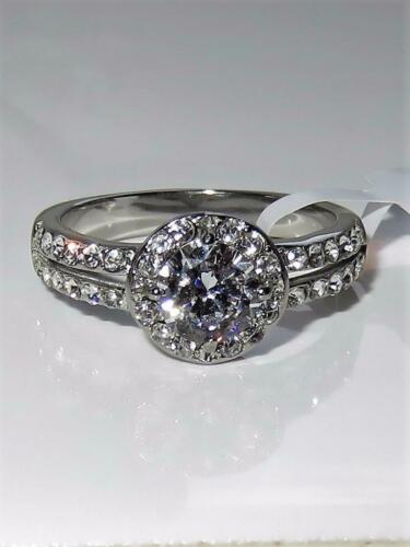 Jewellery Kingdom Ladies Cubic Zirconia Stainless Steel 2 Carat Pretty Dress Silver Ring - Jewelry Rings - British D'sire