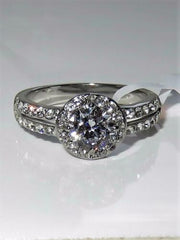 Jewellery Kingdom Ladies Cubic Zirconia Stainless Steel 2 Carat Pretty Dress Silver Ring - Jewelry Rings - British D'sire
