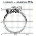 Jewellery Kingdom Ladies Cubic Zirconia Stainless Steel Solitaires 5 stone Pretty Sparkling Ring (Silver) - Jewelry Rings - British D'sire
