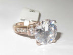 Jewellery Kingdom Ladies Cushion Cut Solitaire Accents 4k Ring (Gold) - Rings - British D'sire