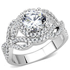 Jewellery Kingdom Ladies Cz 2.5 Carat Pretty Rhodium Pave Dress Womens Sparkling Ring (Silver) - Jewelry Rings - British D'sire