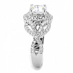Jewellery Kingdom Ladies Cz 2.5 Carat Pretty Rhodium Pave Dress Womens Sparkling Ring (Silver) - Jewelry Rings - British D'sire