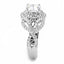 Jewellery Kingdom Ladies Cz 2.5 Carat Pretty Rhodium Pave Dress Womens Sparkling Ring (Silver) - Jewelry Rings - British D'sire