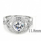 Jewellery Kingdom Ladies Cz 2.5 Carat Pretty Rhodium Pave Dress Womens Sparkling Ring (Silver) - Jewelry Rings - British D'sire