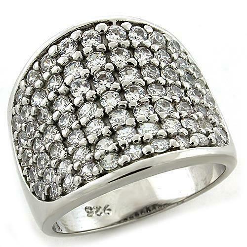Jewellery Kingdom Ladies Cz 8 Carat Engagement Sterling Silver Super Sparkling Comfort Ring - Jewelry Rings - British D'sire