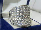 Jewellery Kingdom Ladies Cz 8 Carat Engagement Sterling Silver Super Sparkling Comfort Ring - Jewelry Rings - British D'sire