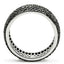 Jewellery Kingdom Ladies Cz 9mm Band Full Eternity Chunky Black Ring - Jewelry Rings - British D'sire