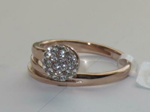 Jewellery Kingdom Ladies Ball Steel Band Swirl Dress Unique Rose Gold Ring Secondary image
