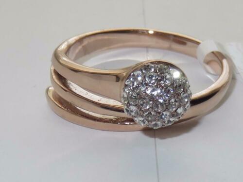 Jewellery Kingdom Ladies Cz Ball Steel Band Swirl Dress Unique Rose Gold Ring - Jewelry Rings - British D'sire Main image