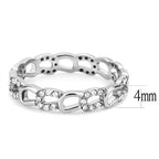 Jewellery Kingdom Ladies Cz Band 4mm Full Eternity 1 Carat Pretty Stainless Steel Ring (Silver) - Rings - British D'sire