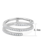 Jewellery Kingdom Ladies Cz Band 8mm Flat Pave Open Realistic Stainless Steel Ring (Silver) - Jewelry Rings - British D'sire