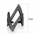 Jewellery Kingdom Ladies CZ Band Cubic Zirconia Stainless Steel Open Comfort Designer Ring - Jewelry Rings - British D'sire