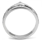 Jewellery Kingdom Ladies Cz Band Flat Double Illusion Sterling Handmade Sparkling Ring (Silver) - Jewelry Rings - British D'sire