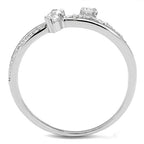 Jewellery Kingdom Ladies Cz Band Flat Floating Solitaires Sterling Handmade Ring (Silver) - Jewelry Rings - British D'sire