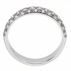 Jewellery Kingdom Ladies Cz Band Ring Stacking Eternity 36mm Pink Stainless Steel Silver - Jewelry Rings - British D'sire
