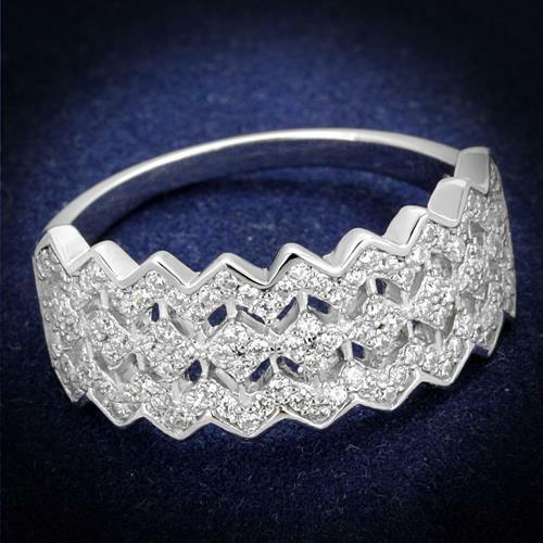 Jewellery Kingdom Ladies Cz Band Sterling Silver Eternity Anniversary Pave Sparkling Ring Secondary image