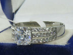 Jewellery Kingdom Ladies Cz Cushion 1.50 Carat Stainless Steel Silver Ring - Jewelry Rings - British D'sire