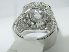 Jewellery Kingdom Ladies Cz Cushion Cut Sparkling Rhodium Pave Sale Clear 8 Ct Ring (Silver) - Rings - British D'sire