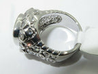Jewellery Kingdom Ladies Cz Cushion Cut Sparkling Rhodium Pave Sale Clear 8 Ct Ring (Silver) - Rings - British D'sire