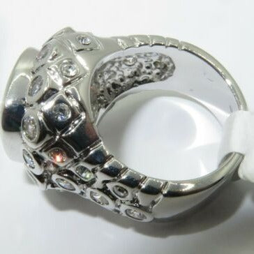 Jewellery Kingdom Ladies Cz Cushion Cut Sparkling Silver Rhodium Pave Sale Clear Ring - Jewelry Rings - British D'sire