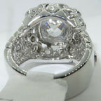 Jewellery Kingdom Ladies Cz Cushion Cut Sparkling Silver Rhodium Pave Sale Clear Ring - Jewelry Rings - British D'sire