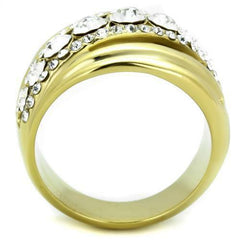 Jewellery Kingdom Ladies Cz Dome Steel 5 Carat Ring (Gold) - Jewelry Rings - British D'sire